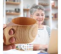 RiToEasysports Ensemble de 1 Tasse à café et thé en Bois de qualité, pour une Expérience de Boisson Saine, Poignée Type #1 pour le Bureau et la Maison (Double trou)