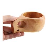 RiToEasysports Ensemble de 1 Tasse à café et thé en Bois de qualité, pour une Expérience de Boisson Saine, Poignée Type #1 pour le Bureau et la Maison (Trou unique)