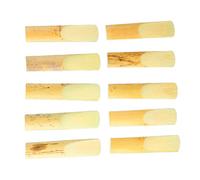 RiToEasysports Ensemble de 10 Anches de Saxophone Alto Traditionnelles Professionnelles, Son Clair, Anches Longue Durée pour Saxophones, Débutants et Joueurs Avancés (Numéro de couleur du bois 2.5)