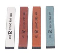 RiToEasysports Ensemble de Pierres à Aiguiser les Couteaux, Kit D'affûtage de Pierre à Aiguiser Durable pour Outils de Chef de Cuisine, Grain 120 320 600 1500, 4 Pièces pour un Usage Domestique