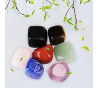 RiToEasysports Ensemble de Pierres énergétiques pour la Guérison des Chakras, 7 Pièces de Pierres de Cristal pour L'équilibrage énergétique, Amulette pour Les Personnes à l'esprit Spirituel, Rose,