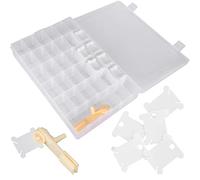 RiToEasysports Ensemble de Plaques D'enroulement de Point de Croix Pratiques avec Machine à Enrouler Manuelle, Accessoire de Couture Idéal pour les Amateurs D'artisanat Laiteux