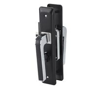 RiToEasysports Ensemble de Serrure à Levier de Salle de Bain, Serrure de Porte Durable à Faible Bruit pour Chambre à Coucher et Salle de Bain, Alliage D'aluminium Noir, 2 Unités