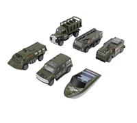 RiToEasysports Ensemble de Voitures de Jouets 6pcs Tire-Back Vehicles, Metal Alloy Body Friction Powered Simulation Carys for Kids 3,+, Construction Durable, Outil d'apprentissage Interactif, Jeu