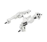 RiToEasysports Ensemble D'essieux Avant et Arrière de Voiture RC, Boîtier en Alliage D'aluminium avec Engrenage Interne en Acier pour Voiture sur Chenilles 1:10 RC SCX10 II RGT 86100 Gen8, (Silver)