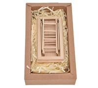 RiToEasysports Escaliers de Maison de Poupée, Escaliers de Grenier Pliants Miniatures 1/12, Sensation en Bois de Bouleau, Installation Simple et Confortable, Miniatures Adaptés aux