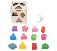 RiToEasysports Forme en Bois Matching Puzzle Board 13 Trous Coloriage Jouet Cognitif pour Enfants Jeu de de Forme avec du Bois de Pin Haut de Gamme pour Les Enfants de Plus d'un an