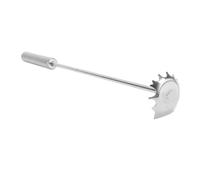 RiToEasysports Grattoir de Barbecue en Métal, Acier Inoxydable Robuste, Facile à Nettoyer, pour Camping, Barbecue, Pique-Nique, Taille Compacte, 1 Pièce