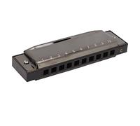 RiToEasysports Harmonica, clé C 10 Trous, Instrument de Musique Diatonique pour Débutants avec Touches Lisses pour Blues Folk Jazz Country Rock (BLACK)