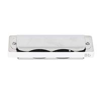 RiToEasysports Harmonica de Harpe Blues Bb à 10 Trous pour Débutants avec Vis en Acier Inoxydable et Matériau en Résine ABS pour la Pratique et la Performance (WHITE)