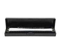 RiToEasysports Harmonica Professionnel Harmonica Diatonique Harpe C clé Ensemble de Plaques de Couverture en Acier Inoxydable pour les étudiants Divertissement Familial Rose (BLACK)