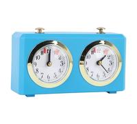 RiToEasysports Horloge D'échecs Mécanique, Minuterie D'échecs Analogique Vintage avec Grands Cadrans et Mécanisme de Remontage, pour Les échecs Internationaux, Les échecs Chinois et Go (Bleu Clair)