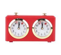 RiToEasysports Horloge D'échecs, Timer D'échecs Mécanique Analogique Vintage Classique avec de Grandes Cadrans Adaptés à Weiqi (Rouge)