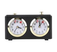 RiToEasysports Horloge D'échecs, Timer D'échecs Mécanique Analogique Vintage Classique avec de Grandes Cadrans Adaptés à Weiqi (Black)