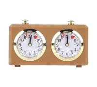 RiToEasysports Horloge D'échecs, Timer D'échecs Mécanique Analogique Vintage Classique avec de Grandes Cadrans Adaptés à Weiqi (Tanné)