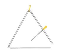 RiToEasysports Instrument Triangulaire, Instrument de Percussion à Cloche Triangulaire en Acier de 8 Pouces, Triangles Musicaux avec Maillet en Métal pour L'éducation Précoce des Enfants, (10 pouces)
