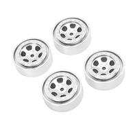 RiToEasysports Jantes de Roue Beadlock en Alliage D'aluminium de 1,3 Pouces pour Chenille TRX4M 1/18 RC, avec Vis de Fixation pour Une Installation Facile (Silver)