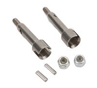 RiToEasysports Jeu D'essieux de Roue Avant RC, Remplacement de Fourche à Coupelle CVD en Acier Inoxydable Durable pour Voiture Axiale SCX24 1/24 RC-2 Pièces