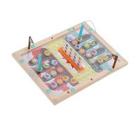 RiToEasysports Jouet de Labyrinthe en Bois éducatif avec Levier de Contrôle, Mode Interactif à Double Joueur, Construction Sûre et Durable pour l'apprentissage Préscolaire et la Coordination des
