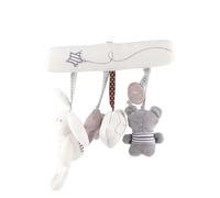 RiToEasysports Jouet Suspendu pour Poussette bébé avec Lapin étoile, | Son Sonore et Mélodie Douce, Design Animalier Mignon, S’attache à la Poussette, au Berceau ou au Siège Auto, Facile à