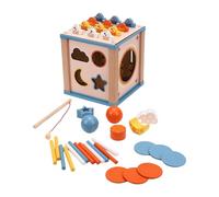 RiToEasysports Jouet Trieur de Formes, Jouet éducatif en Bois avec 12 Formes, Apprentissage Multi-activités pour Les Tout-Petits de 3 Ans et Plus