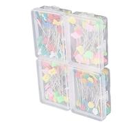 RiToEasysports Kit D'accessoires de Couture, 300 Pièces, épingles à Tête de Bouton en Forme de Fleur, Couleurs Assorties, dans Une Boîte en Plastique pour Les Amateurs de Quilting (A)