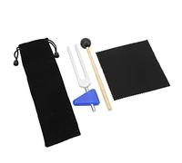 RiToEasysports Kit de Diapason de Vibrations 528Hz, Soulagement du Stress, Ensemble de Méditation de Yoga Léger et Portable, en Acier Inoxydable et en Bois (528Hz)