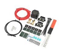 RiToEasysports Kit d'isolateur de Batterie Double 12 V 140 A ABS Kit de Relais Sensible à la Tension avec Protection Haute Basse Tension, Câblage en Cuivre pour Voitures, Camping-cars, Camions,