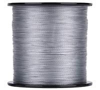 RiToEasysports Ligne de Pêche Tressée, 500 M 4 Brins de Lignes de Pêche Fil de Poisson de Mer Multifilament pour Eau Salée ou Eau Douce (Gris)