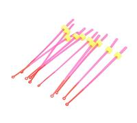 RiToEasysports Lot de 10 Embouts de Canne à Pêche sur Glace, Matériau ABS Léger, Flexible et Durable pour la Pêche D'hiver, avec Couleur Rose Rouge pour Canne à sans Pointe (20cm)