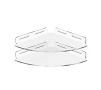 RiToEasysports Lot de 2 étagères de douche d'angle - En plastique transparent