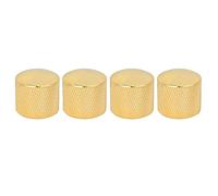 RiToEasysports Lot de 4 boutons de contrôle du volume en forme de dôme doré - Facile à installer et compatible avec la plupart des basses de guitare électrique