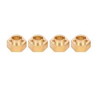 RiToEasysports Lot de 4 pièces de mesure de poids de roue en laiton de 3 mm - Adaptateur hexagonal - Compatible avec Axialem Scx24 90081 1/24 - Accessoires de voiture RC
