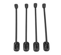 RiToEasysports Lot de 4 pieds de table pliables, pieds de meubles pliables en métal et silicone pour table basse de camping, noir (350 mm)