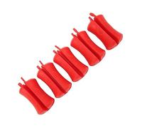 RiToEasysports Lot de 5 Boules Fixes de Canne à Pêche en Silicone, Attaches élastiques Durables avec Rainures Sécurisées, Idéales pour Les Amateurs de Bateau et de Pêche (Rouge)