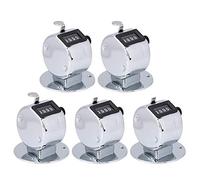 RiToEasysports Lot de 5 compteurs manuels à 4 Chiffres avec boîtier en métal, Compteur de Doigts varie de 0000 à 9999 Compteur Manuel