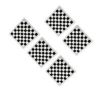 RiToEasysports Lot de 5 échiquiers Enroulables en Cuir PU de 13,8 Pouces, Tapis D'échecs International Portable avec Motif à Carreaux Classique, pour Les Voyages, Le Camping, Les Jeux Familiaux