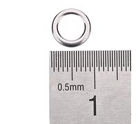 RiToEasysports Lot de 50 anneaux fendus de pêche en acier inoxydable connecteur d'appât grande force de traction légère pour les amateurs de pêche (L)