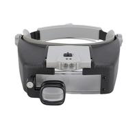 RiToEasysports Loupe à Tête LED Loupe à Bandeau Réglable avec Lumière Amovible pour la Réparation de Montres et la Lecture de Travaux de Précision ABS et Lentille Optique Mains Libres à 2 LED pour