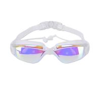 RiToEasysports Lunettes de Natation, Joints en Silicone Profilés 3D, Technologie Anti-buée, Ajustement Confortable pour les Adultes dans la Natation et les Activités de Loisirs (cadre blanc)