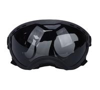 RiToEasysports Lunettes de Soleil pour Chien, Lunettes de Protection Coupe-Vent UV400 pour Chiens de Grande Race avec Pont de Nez Souple et Sangles Réglables, pour Le Ski, Le (Monture Noire, Verres