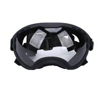 RiToEasysports Lunettes de Soleil pour Chiens de Grande Taille, Lunettes de Protection UV avec Sangles Réglables, Coupe-Vent pour Animaux de Compagnie pour Le Ski en (Monture Noire, Verres