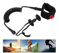 RiToEasysports Mail de Poupée en Spirale dans la Bobine de Surf de 5,5 Mm/Pieds, Taille Réglable et Ultra Lumière pour Une Utilisation Confortable sur la Planche, pour Les Amateurs de Surf (Black)