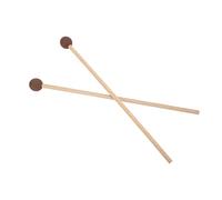 RiToEasysports Maillet de Cloche 2 Pièces, Maillet de Xylophone à Tête en Caoutchouc avec Poignée en érable avec une qualité Sonore Merveilleuse, pour Marimba et Instruments de Percussion (BROWN)