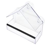 RiToEasysports Mangeoire pour Oiseaux de Compagnie avec Conception Haute Transparence, Mangeoire D'extérieur Robuste pour Oiseaux de Jardin et D'arrière-Cour 185g