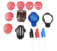 RiToEasysports Marqueur de Balle de Golf, Kit D'alignement de Marqueur de Balle de 12 Pièces Modèle de Doublure de 6 Balles Doublure de Ligne de Balle 3 Marqueur de Balle de 3