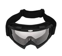RiToEasysports Masque de Ski OTG avec Protection UV400 et Verres Double Couche Antibuée, Mousse Respirante Triple Couche pour le Ski, le Snowboard, la Moto et le Quad, Monture Noire Mate (lentille