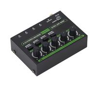 RiToEasysports Mélangeur de Son, Mélangeur de Son Stéréo 4 Canaux avec Commutation Mono DC 5 V Type C 1/4" Sortie D'entrée pour L'enregistrement D'appareils à Clavier Home Studio (Prise UE)