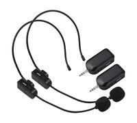 RiToEasysports Microphone de Casque sans Fil, Micro-Casque 2,4 G pour Chanter, Parler, Enseigner, Rangement à Longue Portée et Connexion Stable, Polyvalent 3 en 1 Conception avec 2 Microphones, Son