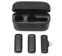 RiToEasysports Microphone Lavalier sans Fil, Clips sur Un Mini Portable à Revers avec des étuis de Charge, Une Longue Durée de Vie de la Batterie, Un Appariement Rapide pour l'enregistrement